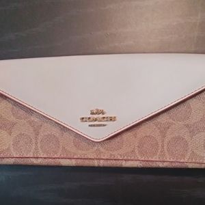 Coach Slim Envelope Wallet In Colorblock Signature Canvas and Leather